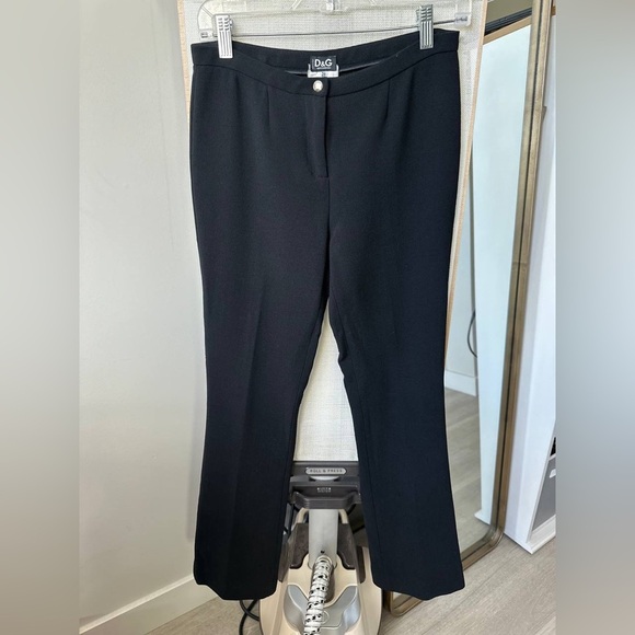 D&G Dolce & Gabbana Black Dress Pants — Size 26 / IT 40 — Made in Italy - Picture 2 of 12